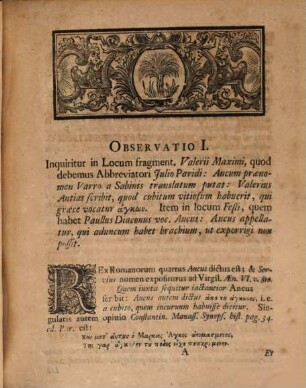 Dissertatio Observationes Criticas Complectens