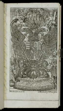 [...Nebst Vorsetzung des Herrn Cammer-Richters Hrn. Præsidenten und Hrn. Assessoren Wappen...]