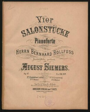 No. 1: Freudvoll und leidvoll : op. 67