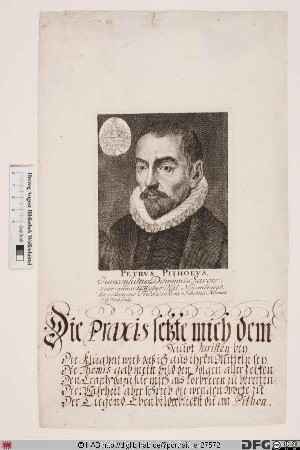 Bildnis Pierre Pithou (lat. Petrus Pithoeus)