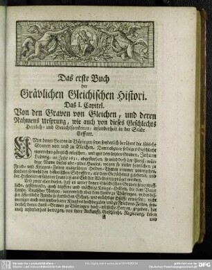 Das erste Buch der Grävlichen Gleichischen Histori