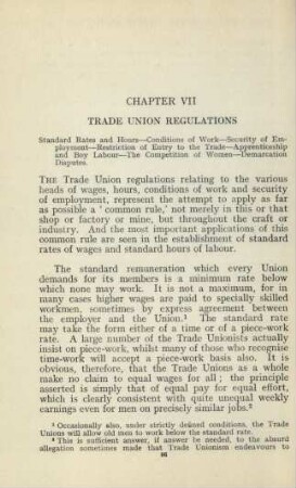 Chapter VII Trade Union Regulations