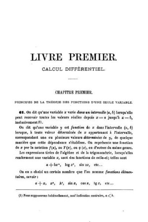 Livre Premier. Calcul Différentiel.