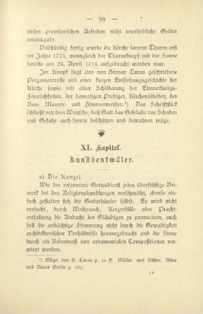 XI. Kapitel. Kunstdenkmäler