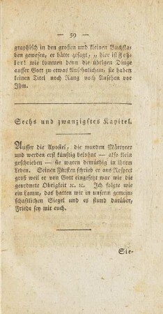 Sechs und zwanzigstes Kapitel