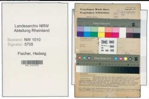 Entnazifizierung Hedwig Fischer , geb. 03.06.1887 (Postsekraeterin)