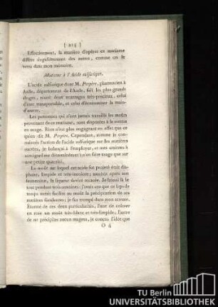 Mutisme à l'acide sulfurique