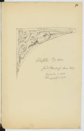 Hochzeitshaus, Alsfeld: Detail (aus: Skizzen- und Fotoalbum 19)