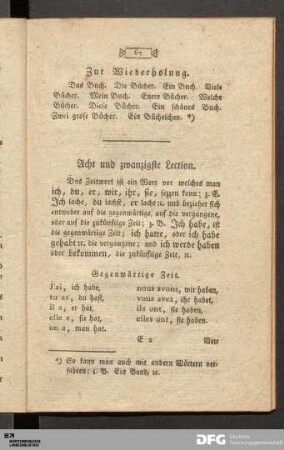 Acht und zwanzigste Lection.
