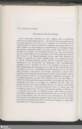 Eine private Briefsammlung