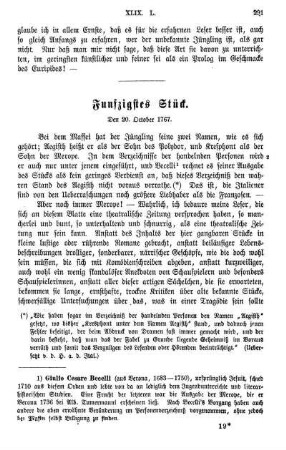 Funfzigstes Stück. Den 20. October 1767.