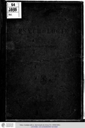 Einleitung in die Psychologie nach kritischer Methode