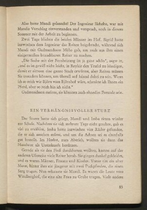 Ein verhängnisvoller Sturz