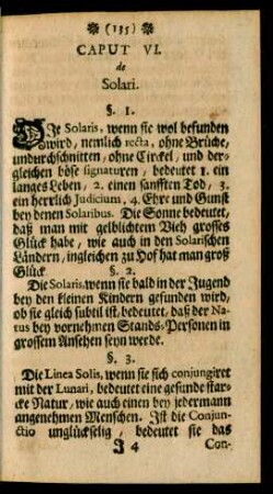 Caput VI. de Solari