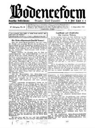 Landflucht und Stadtboden
