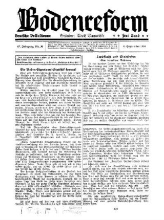 Landflucht und Stadtboden
