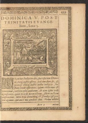 Dominica V. Post Trinitatis Evangelium, Lucae 5.