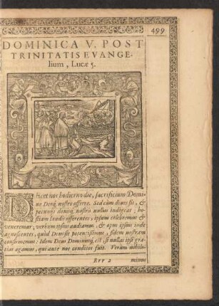 Dominica V. Post Trinitatis Evangelium, Lucae 5.