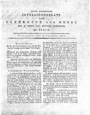 1810-09-15 : 36. Stück