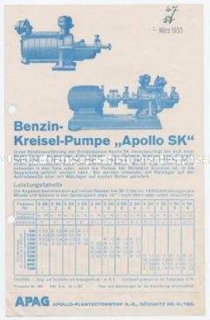Benzin-Kreisel-Pumpe "Apollo SK"