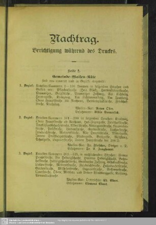 Nachtrag. Berichtigung während des Druckes