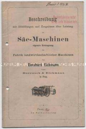 Säe-Maschinen eigener Erzeugung
