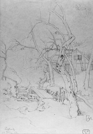 Loschwitz : Loschwitz. Bleistiftzeichnung (1762 oder 17. xxxx 62, dann 1862; C.M.)
