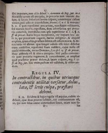 Regula IV. In contractibus, in quibus utriusque contrahentis utilitas versatur ...