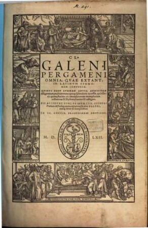 Cl. Galeni Pergameni Omnia, Qvae Extant : In Latinvm Sermonem Conversa ; ..., 1. Isagogici Libri