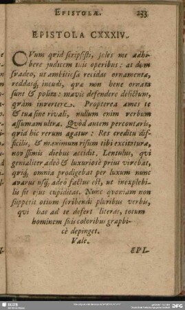 Epistola CXXXIV.