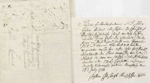 Johann Christoph Reißhoffer an Johann Friedrich Reiffenstein (Straßburg)