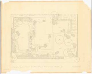 Garten Farwick, Berlin-Wannsee: Lageplan mit Gartenplan 1:100, Umgestaltung