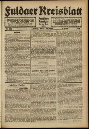 Ausgabe vom Freitag, den 06. Dezember 1918.