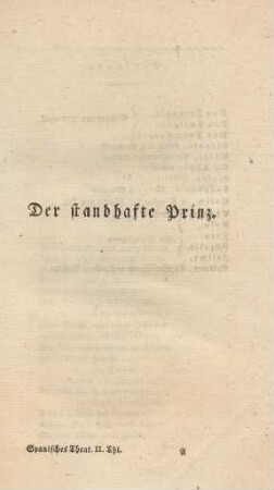 Der standhafte Prinz