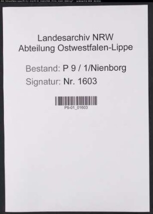 Sterberegister Standesamt Nienborg
