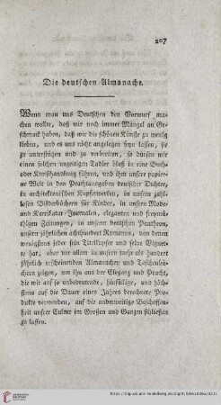 Die deutschen Almanache
