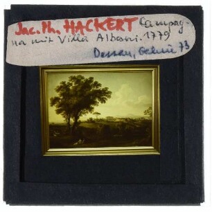 Hackert, Blick auf die Villa Albani in Rom