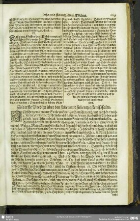 Auslegung des sieben und siebentzigsten Psalms