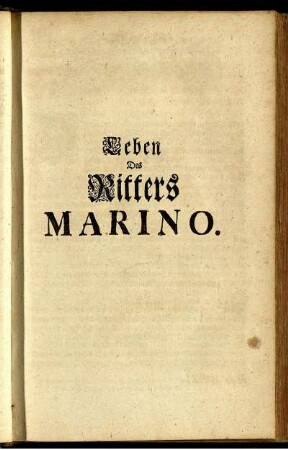 Leben Des Ritters Marino.