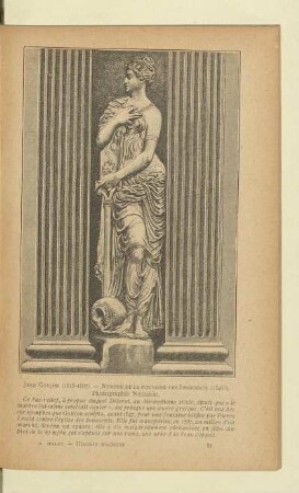 Jean Goujon (1515 - 1567). - Nymphe de la fontaine des Innocents (1546?). Photographie Neurdein