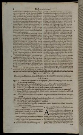Disputatio II. De origine, & antiquitate Abbatum, & aliorum Prælatorum Episcopis inferiorum.