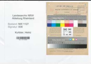 Entnazifizierung Heinz Kuhbier , geb. 16.04.1907 (Kreisfinanzdirektor)