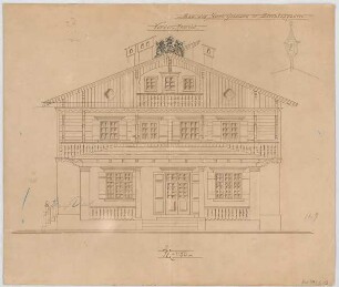Thiersch, August ; Berchtesgaden (Bayern); Wohnhaus Gebhard - Schnitt
