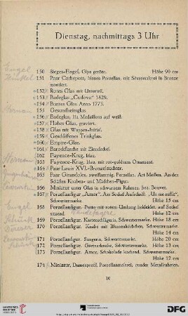 Dienstag, nachmittags 3 Uhr (Nr. 150 - 318)