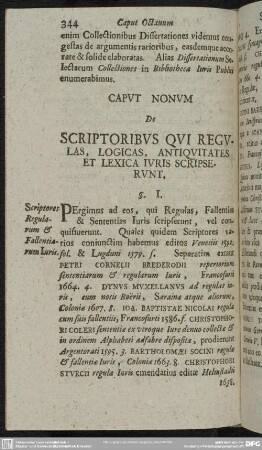 Caput Nonum De Scriptoribus Qui Regulas, Logicas, Antiquitates Et Lexica Iuris Scripserunt