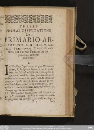 Theses Primae Disputationis