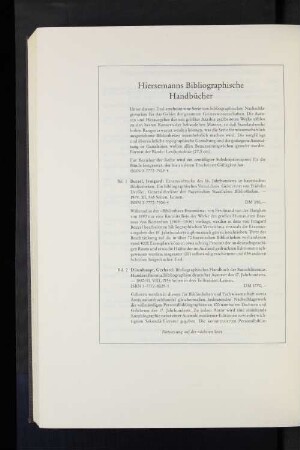 Hiersemanns Bibliographische Handbücher