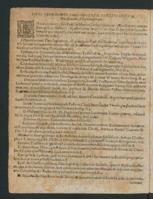 Libri Theologici Theologorum Protestantium, Pontificiorum, & Calvinianorum.