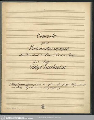 Concertos - Mus.3490-O-5 : vlc, strings, cor (2) - B|b; GerB 482