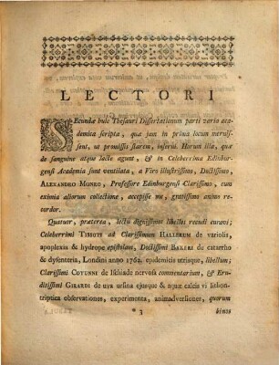 Thesaurus Dissertationum, Programmatum, Aliorumque Opusculorum Selectissimorum, Ad Omnem Medicinae Ambitum Pertinentium. Volumen secundum : cum tabulis aeneis